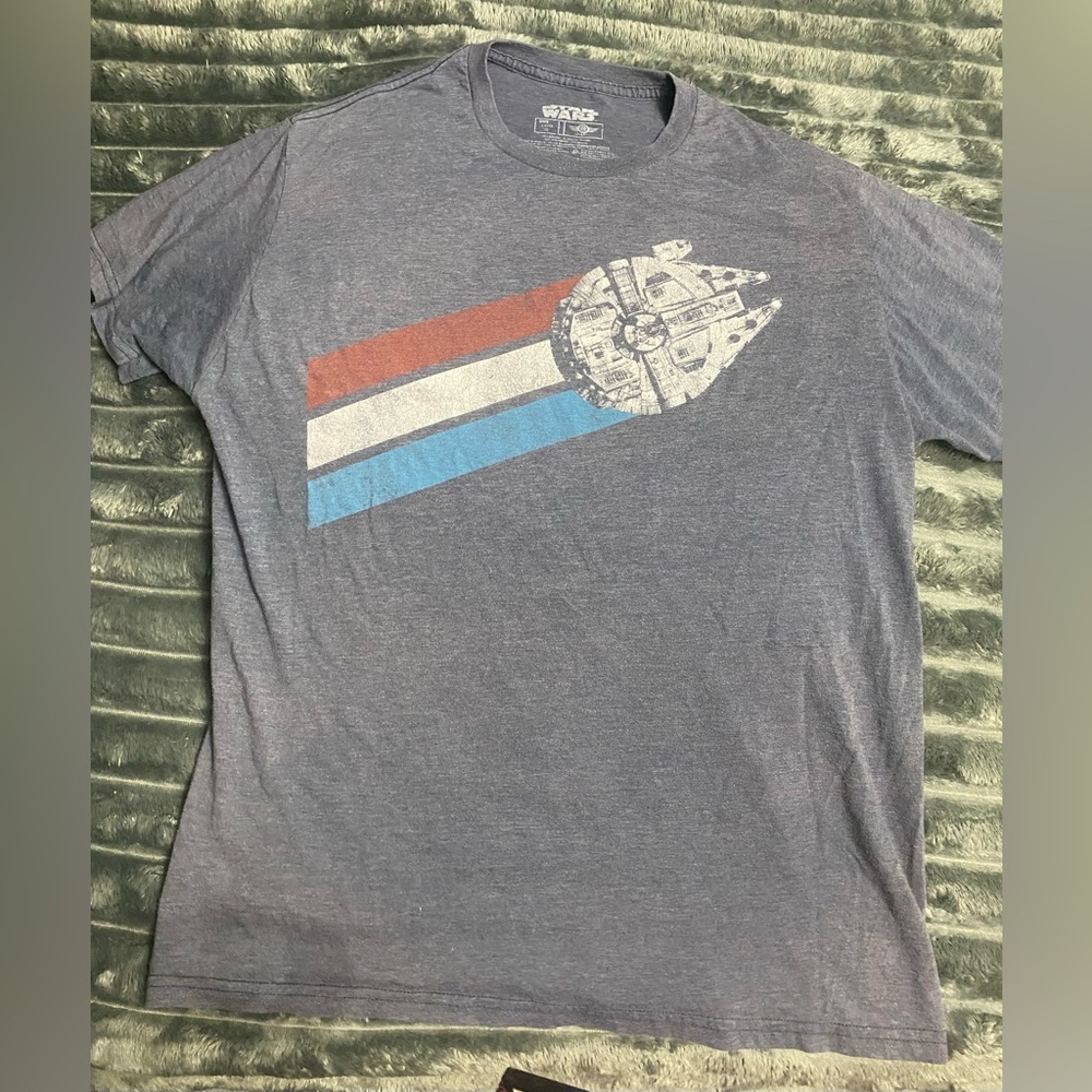 Star Wars‎ Tee Shirt Size L Gray Back is plain
